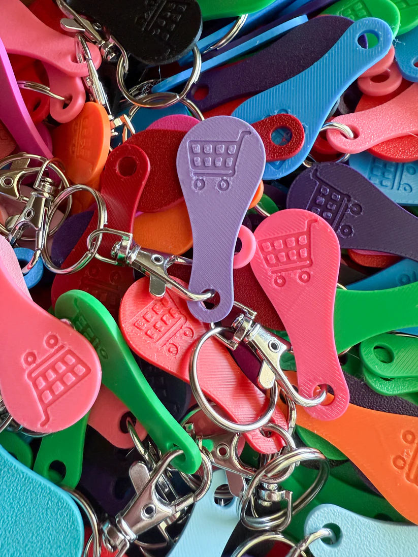 Shopping Cart Quarter Keychain