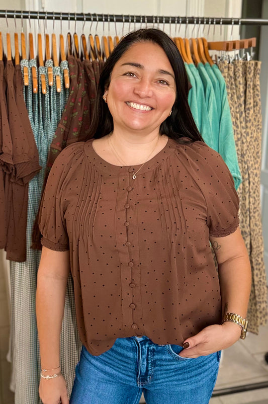 Ally Pintuck Polka Dot Top