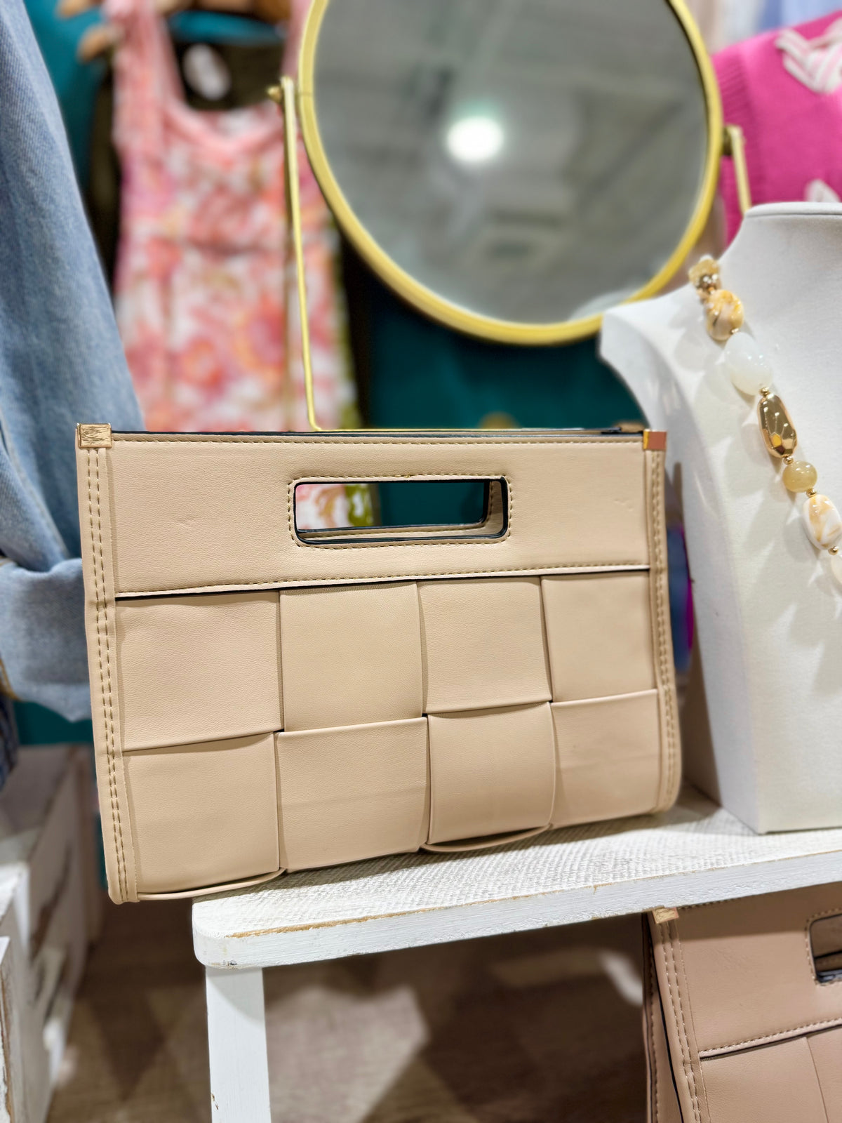Claire Woven Clutch