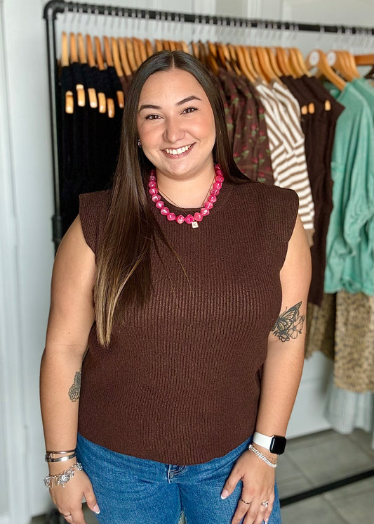 Reece Mock Neck Sweater Tank