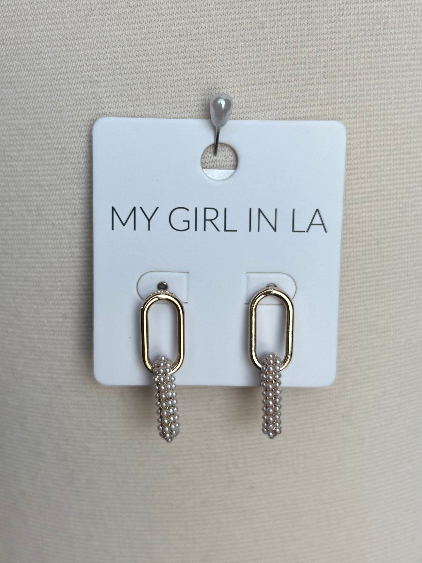 Venus Pearl Loop Earrings